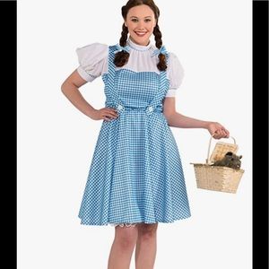 Wizard of Oz Dorothy Costume: dress and hair bows Plus Size-one size